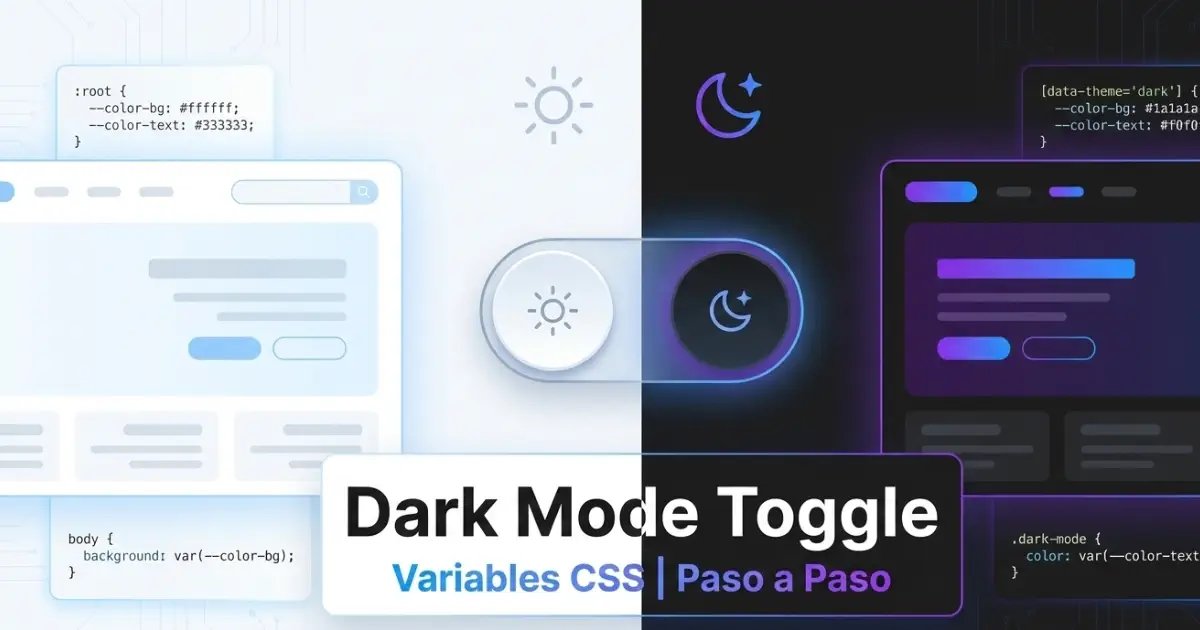 Dark Mode Toggle Tutorial CSS JavaScript