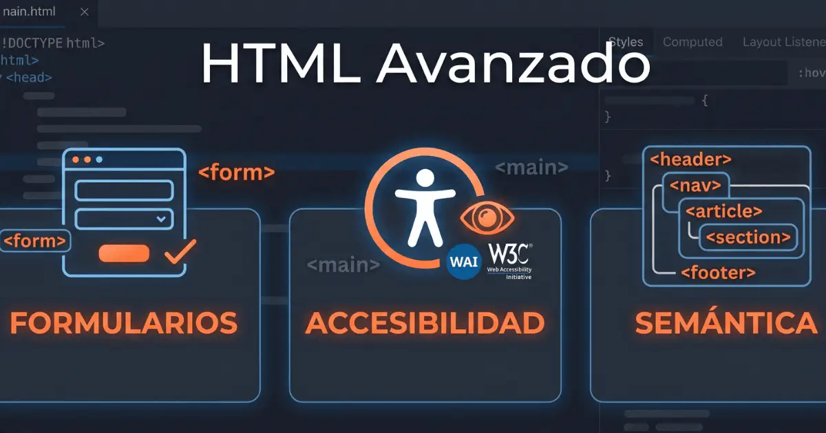 HTML Avanzado: Formularios, Accesibilidad y Semántica