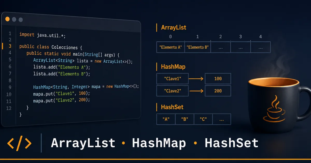Java Colecciones: ArrayList y HashMap explicados desde cero