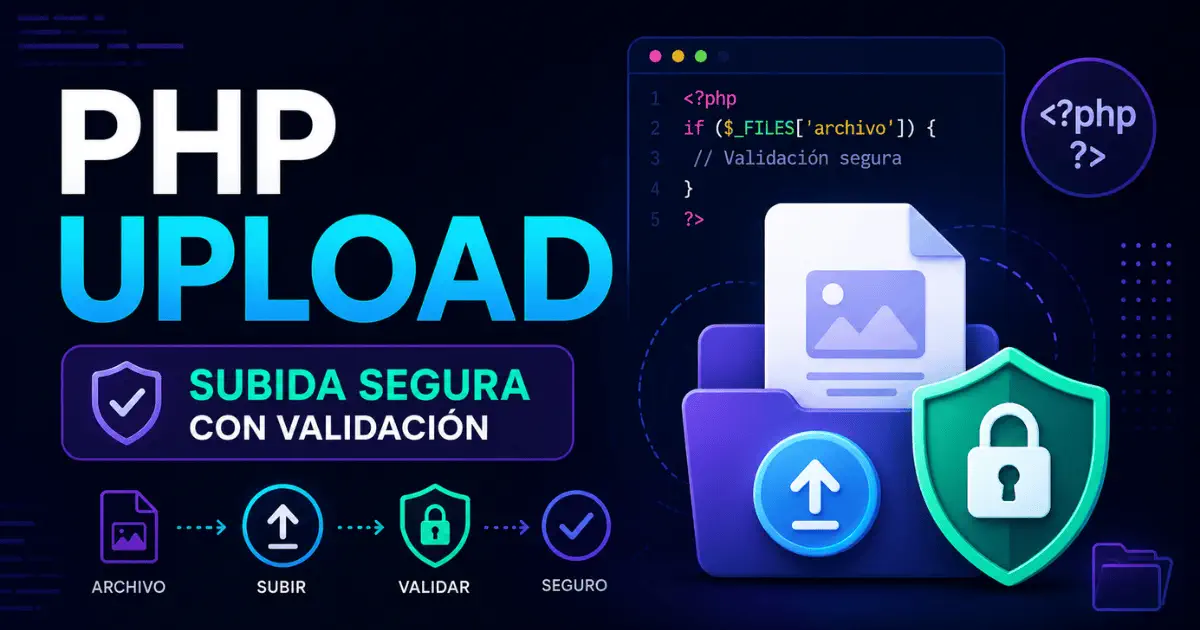Subir archivos en PHP con validación segura: extensión, tipo MIME real y tamaño